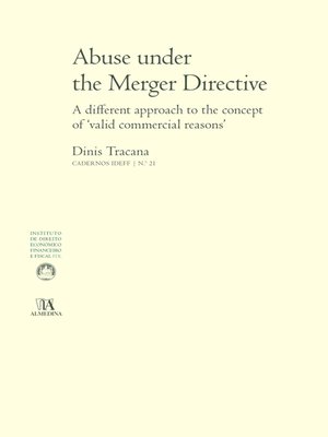 cover image of Abuse under the Merger Directive